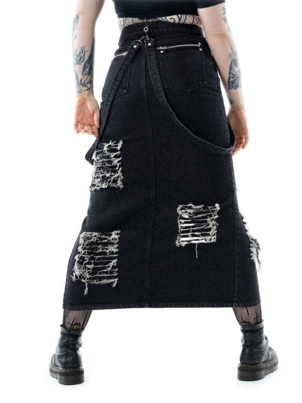 Jean Skirt VIXXSIN - RUNA - BLACK STONEWASH - Picture 2 of 3